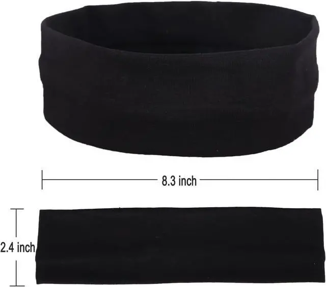 Alt view image 2 of 4 - MapofBeauty 3 Pack Yoga Headbands Cotton Head Band Hairwarp | Stretchy Headbands, for Sports Running Exercise Gym