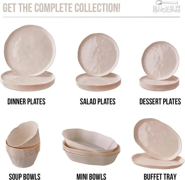 Alt view image 2 of 5 - Silver Spoons MINI DESSERT BOWLS | Oval Dessert Plates | Lava Collection | Cream, Dessert Bowls, 6 PC