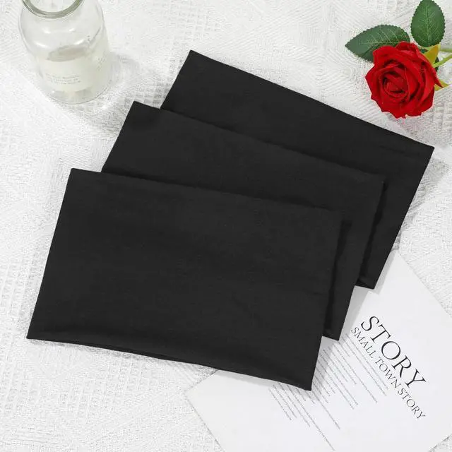 Alt view image 6 of 7 - 3Pcs Wide Headbands For Women, Black Headband Non Slip, Soft Cotton Cloth Stretchy Thick for Running and Exercise