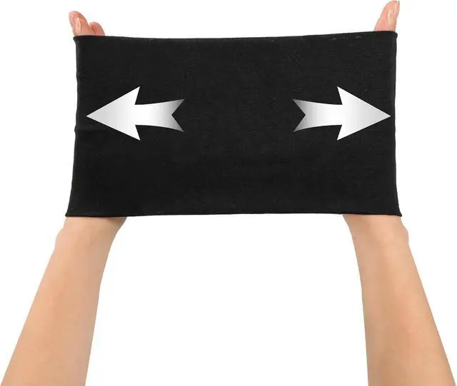 Alt view image 3 of 7 - 3Pcs Wide Headbands For Women, Black Headband Non Slip, Soft Cotton Cloth Stretchy Thick for Running and Exercise