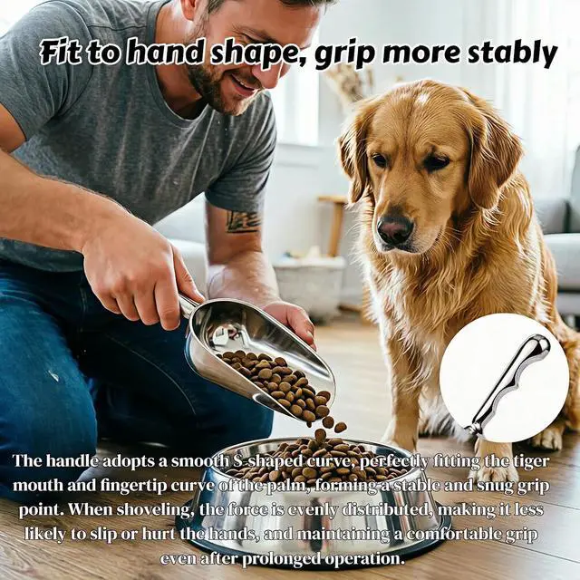 Alt view image 6 of 7 - 5oz Ice Cube Endurance Scoop, Cast Aluminum Shovel, Kitchen Utility Scoops With Finger Groove Handle, Ideal for Ice Cube, Coffee, Bean, Food, Candy, Flour, Popcorn Rust Free - Silver