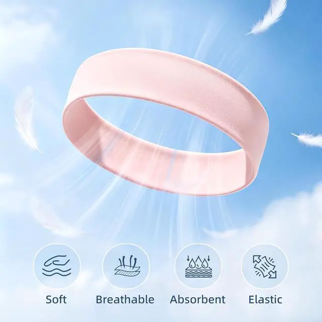 Alt view image 2 of 6 - Fishinsea 10 Pack Headbands for Women, Elastic Non-Slip Hair Bands Hair Warp for Sports Daily Workout Yoga Running