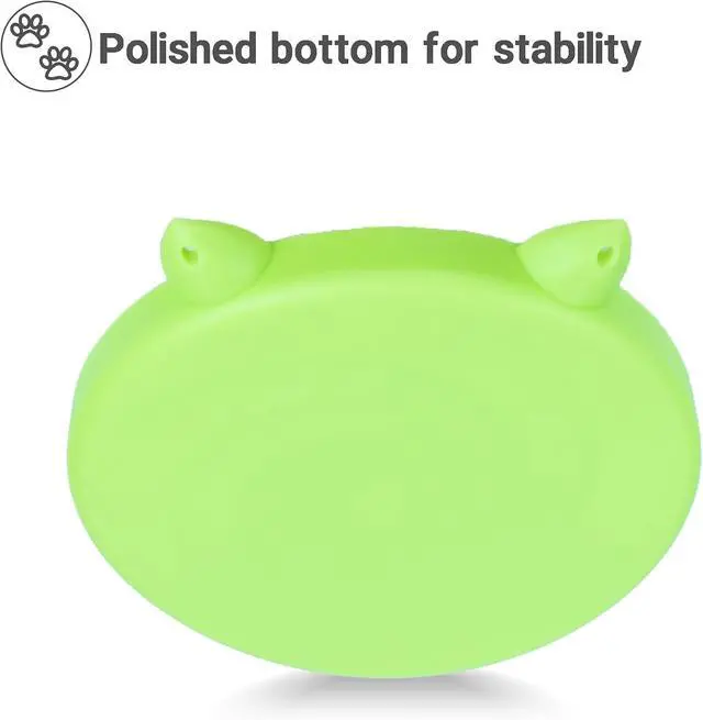 Alt view image 6 of 7 - Bifeaw Slow Feeder Cat Bowl, Easy to Clean Silicone Bowl, Ideal for Dry and Wet Food (Orange and Cyan)