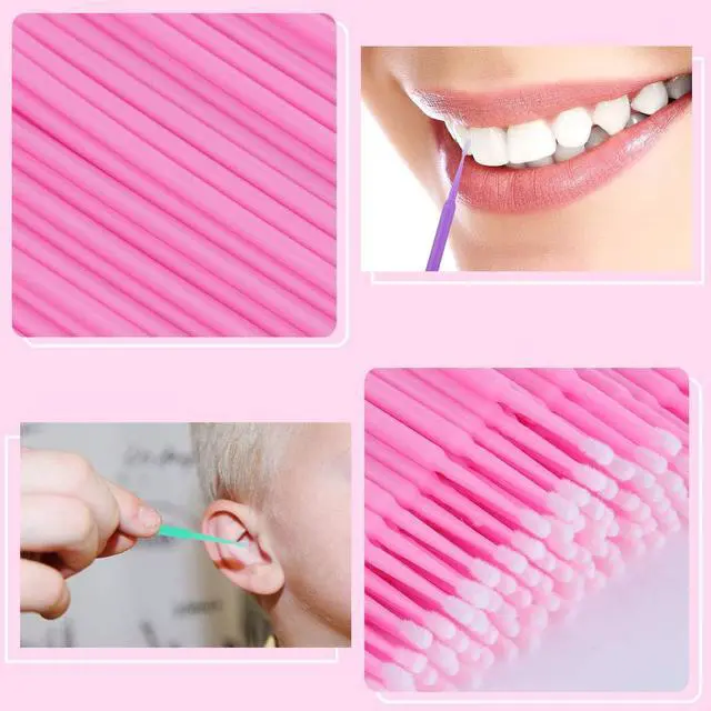 Alt view image 5 of 7 - 500 Pcs Micro Applicator Brush, Micro Swabs, Disposable Eye Lashes Mascara Wands for Eyelash Extension Tbestmax