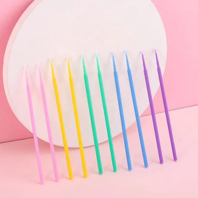 Alt view image 6 of 7 - 500 Pcs Micro Applicator Brush, Micro Swabs, Disposable Eye Lashes Mascara Wands for Eyelash Extension Tbestmax