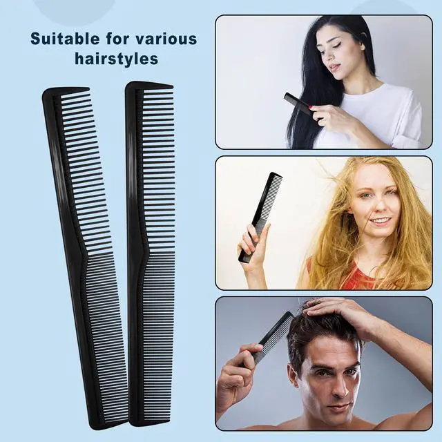 Alt view image 3 of 7 - Disposable Combs in Bulk Widen & Fine Straight Comb (7in x 4in, Count, 50) | Individually Wrapped Hair Combs for Women Men Long Handle Beauty Combs for Homeless, Hotel, Nursing Home