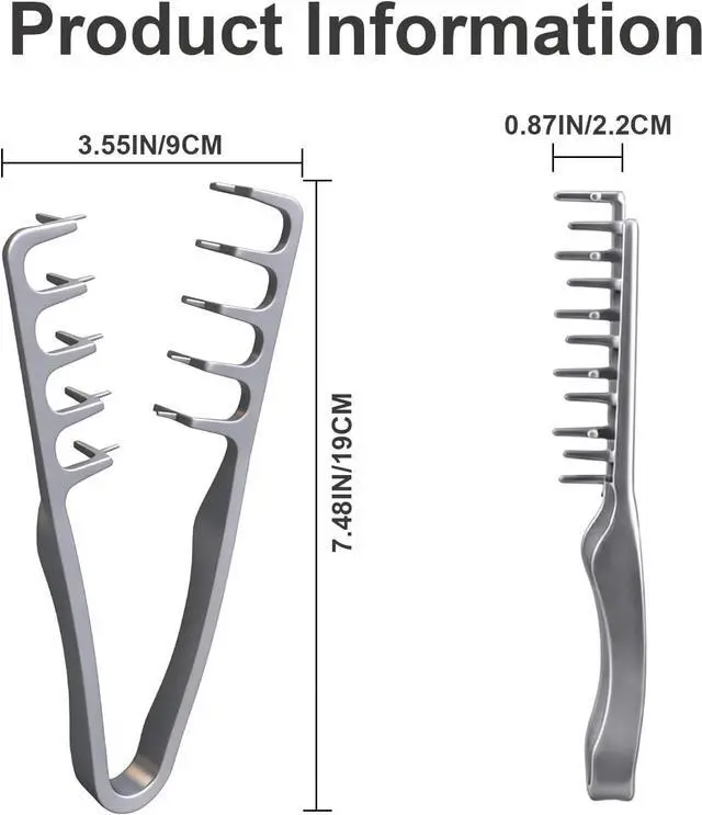 Alt view image 4 of 7 - 4 Pack Texture Comb, Wide Tooth Styling Comb for Volume & Lift, Root Lifting Hair Tool for Fringe Control & Natural Layer Definition