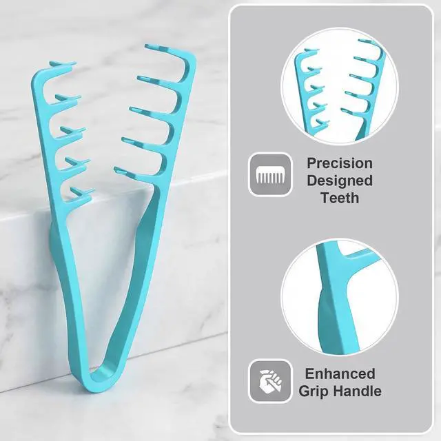 Alt view image 3 of 7 - 4 Pack Texture Comb, Wide Tooth Styling Comb for Volume & Lift, Root Lifting Hair Tool for Fringe Control & Natural Layer Definition