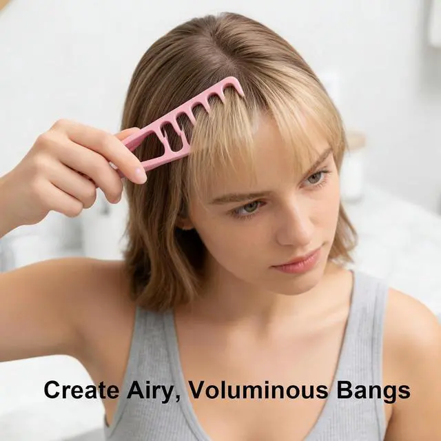 Alt view image 6 of 7 - 4 Pack Texture Comb, Wide Tooth Styling Comb for Volume & Lift, Root Lifting Hair Tool for Fringe Control & Natural Layer Definition