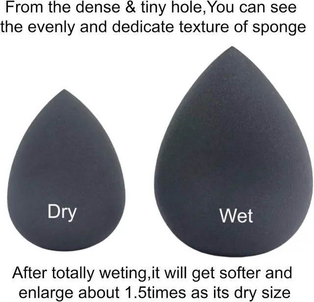 Alt view image 5 of 7 - Soft Makeup Sponge For Foundation,Latex Free Makeup Blender Sponge For Concealer,Wet/Dry Dual-Use Beauty Puff Blender For Liquid Cream Powder Cosmetics, High-Density Cosmetic Puff With Low Absorption