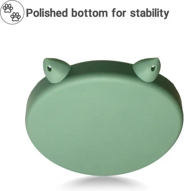 Alt view image 4 of 7 - Bifeaw Slow Feeder Cat Bowl, Easy to Clean Silicone Bowl, Ideal for Dry and Wet Food (Green and Blue)