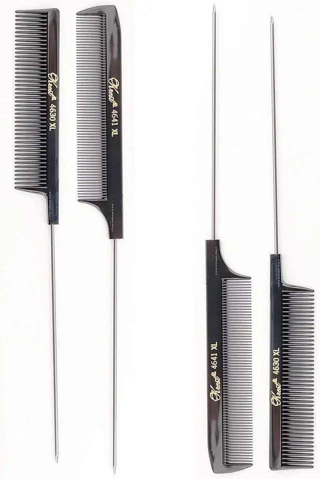 Main image of Krest Pintail Combs Weaving Foiling Fine Tooth Rattail Hair (Premium - 2 Count (Pack of 2))