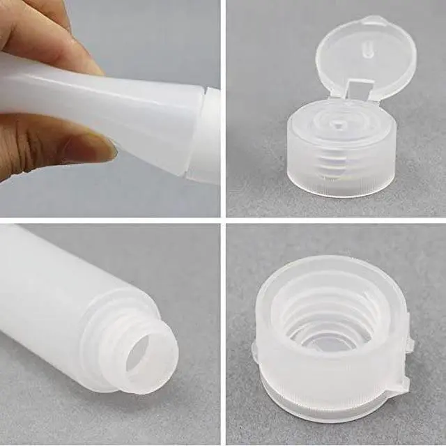 Main image of 5 Pcs 1 oz Travel Bottles Empty Refillable Toothpaste Tubes Containers Small Mini Size Squeeze Dispensers, Refillable Cosmetic Pump Dispensers, Refillable Containers