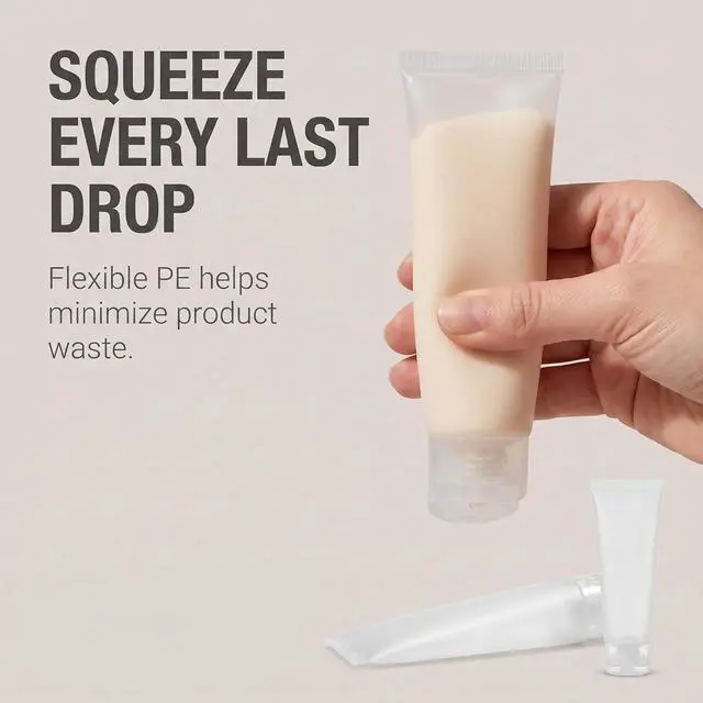 Alt view image 6 of 6 - 5 Pcs 1 oz Travel Bottles Empty Refillable Toothpaste Tubes Containers Small Mini Size Squeeze Dispensers, Refillable Cosmetic Pump Dispensers, Refillable Containers