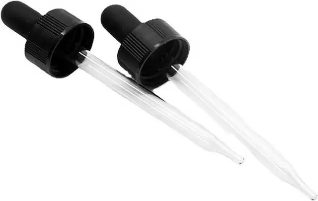 Alt view image 2 of 6 - VIGOR PATH 2-Pack Amber Glass Dropper Bottles - Complete with Tapered Glass Droppers for Essential Oil or Any Liquids (2oz/60ml)
