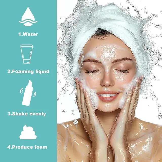 Alt view image 3 of 7 - 4 Pack Foam Pump Bottle Travel 2 oz/60 ml Small Size Mousse Foam Soap Dispenser Refillable Plastic Foaming Soap Dispenser Empty Travel Foaming Containers for Soap Shampoo Lash Washer