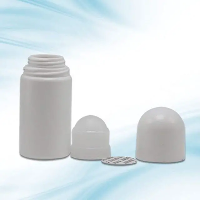 Alt view image 3 of 5 - 4Pcs 50mL Empty Refillable Roll-on Bottle White Plastic Anti-perspirant Roller Bottles Leak-Proof DIY Deodorant Container with Roller Ball