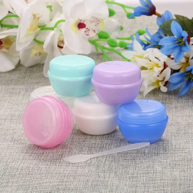Alt view image 7 of 7 - Travel Accessories Toiletry Containers 1 oz for Cream, 6 Pack | Plastic Little Jars for Creams, Compact Travel Size Containers with Leak proof Lids for Body Cream, 30g/1 oz Per Pack