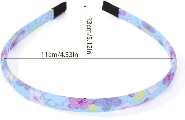 Alt view image 2 of 7 - Fishdown Headbands for Girls 12Pcs Thin Head Bands for Girls Hairbands for Toddler Floral Cloth Fabric Covered Headband Birthday Party Favors