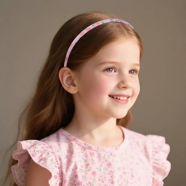 Alt view image 4 of 7 - Fishdown Headbands for Girls 12Pcs Thin Head Bands for Girls Hairbands for Toddler Floral Cloth Fabric Covered Headband Birthday Party Favors