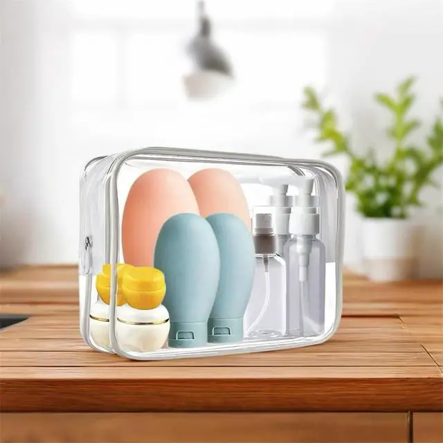 Alt view image 6 of 7 - 21 PCS Refillable Toiletry Bottles with Toiletry Bag for Travel Containers Empty Squeeze Leakproof Accessories for Toiletries Shampoo Lotion Body Wash (BPA Free)