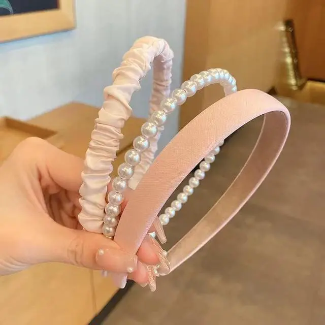 Alt view image 5 of 6 - Ooosonlu Fashion Headbands Set - Girls & Women Pearl Hairbands, Non-slip, Different Patterns