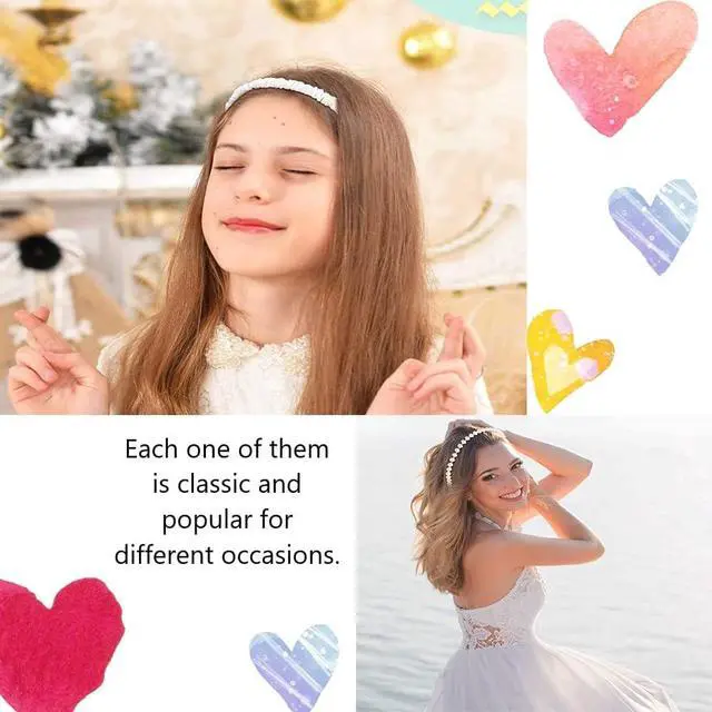 Alt view image 6 of 6 - Ooosonlu Fashion Headbands Set - Girls & Women Pearl Hairbands, Non-slip, Different Patterns