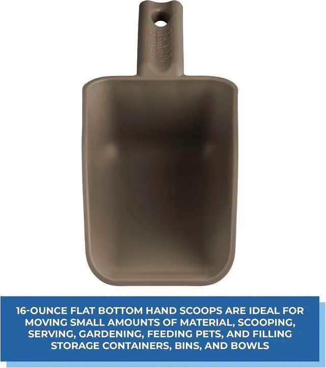 Alt view image 3 of 7 - Vikan Remco 630066 Color-Coded Plastic Hand Scoop - BPA-Free Food-Safe Kitchen Utensils, Restaurant and Food Service Supplies, 16 oz, Brown