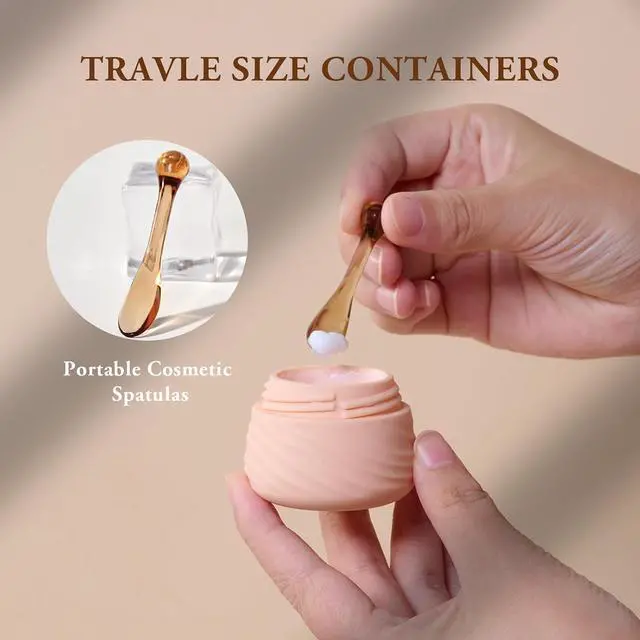 Alt view image 4 of 7 - Eternal Moment Travel Containers for Toiletries 1 OZ Cosmetic Jar with Lids