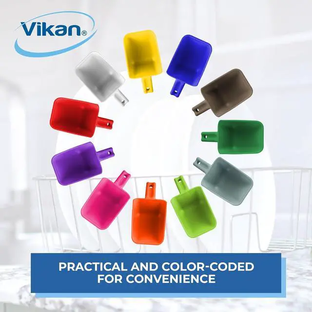 Alt view image 5 of 7 - Vikan Remco 630066 Color-Coded Plastic Hand Scoop - BPA-Free Food-Safe Kitchen Utensils, Restaurant and Food Service Supplies, 16 oz, Brown