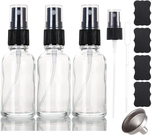 Main image of 1 oz Glass Spray Bottles,Small Empty Fine Mist Refillable Travel Spray Bottle for Cleaning,Perfume,Aromatherapy,Cosmetic Sprays,Hair,Essential Oils with Fine Mist Dispenser3 Pack