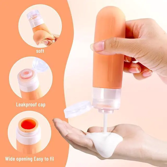 Alt view image 4 of 7 - Travel Bottles for Toiletries 18Pack Containers Travel Size Toiletries | TSA Approved Leak Proof Refillable Accessories for Shampoo Conditioner Lotion Liquids Airplane Travel Vacation Colored