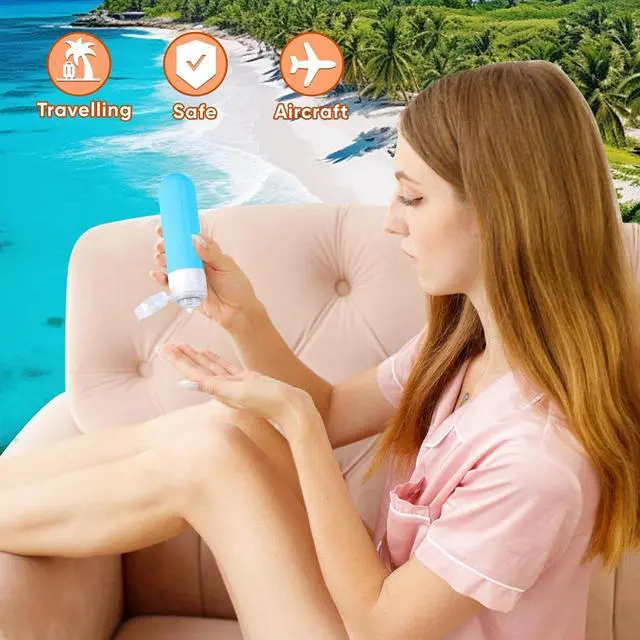 Alt view image 7 of 7 - Travel Bottles for Toiletries 18Pack Containers Travel Size Toiletries | TSA Approved Leak Proof Refillable Accessories for Shampoo Conditioner Lotion Liquids Airplane Travel Vacation Colored