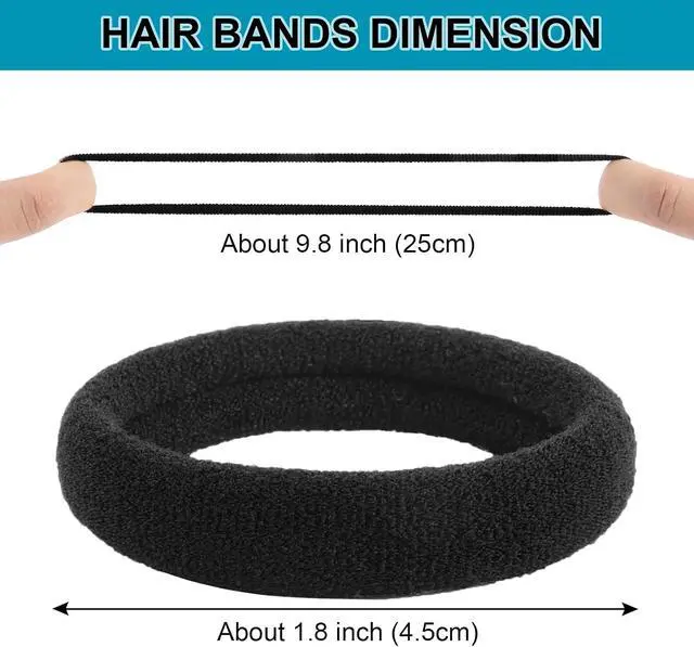 Alt view image 3 of 7 - 120PCS Hair Ties for Women and Girls, Elastic Hair Bands, Ponytail Holders | Assorted Colors Soft Cotton Seamless Hair Ties for Women or Men, No Damage for Thick Hair, 1.8 Inch in Diameter (12 Colors)
