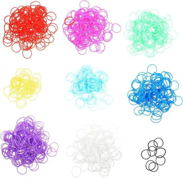 Alt view image 4 of 5 - 1000 Mini Rubber Bands Soft Elastic Bands for Hair Braids Hair (Vibrant Color)