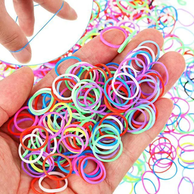 Alt view image 3 of 5 - 1000 Mini Rubber Bands Soft Elastic Bands for Hair Braids Hair (Vibrant Color)