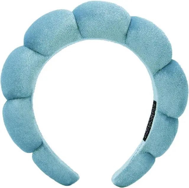 Main image of AOENJIE Spa Headbands for Washing Face or Makeup, Sponge Bubble Skincare Headbands, Puffy Terry Cloth Hairband for Women, Skin Care Makeup Headwear Hair Accessories for Girls