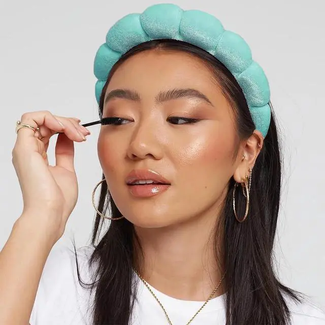 Alt view image 4 of 6 - AOENJIE Spa Headbands for Washing Face or Makeup, Sponge Bubble Skincare Headbands, Puffy Terry Cloth Hairband for Women, Skin Care Makeup Headwear Hair Accessories for Girls
