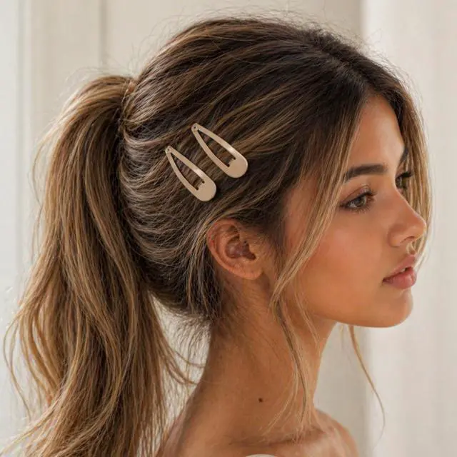Alt view image 3 of 6 - PIDOUDOU 40 Counts Colorful Metal Snap Hair Clips 2 Inch Barrettes for Women Accessories (taupe)