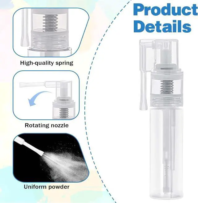 Alt view image 3 of 7 - KALIONE 60ml Powder Spray Bottle, Reusable Detachable Travel Spray Bottle, Barber Accessories for Hair Fiber Barber Shop Home Beauty Multi-Purpose
