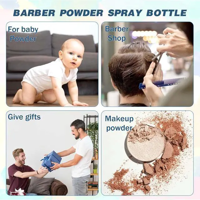 Alt view image 5 of 7 - KALIONE 60ml Powder Spray Bottle, Reusable Detachable Travel Spray Bottle, Barber Accessories for Hair Fiber Barber Shop Home Beauty Multi-Purpose