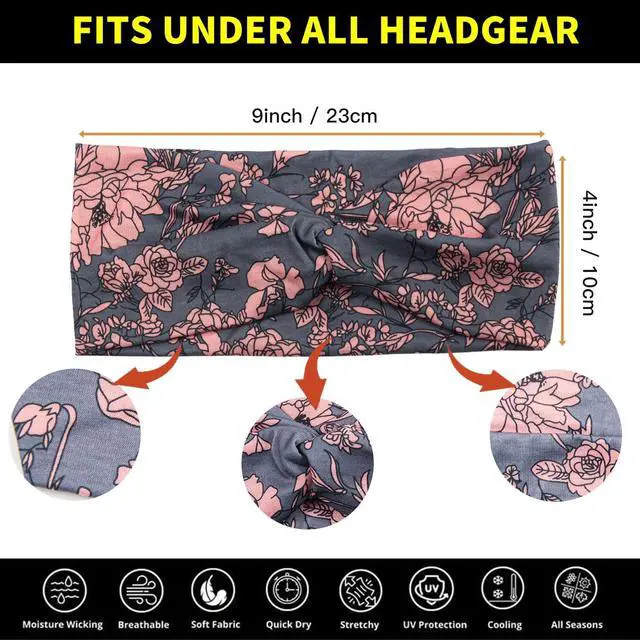 Alt view image 2 of 6 - Yeshan 12 Pack Headbands for Women, Boho Sports Hairbands, Elastic Wide Headband Non Slip Workout Yoga Criss cross Headbands for Women
