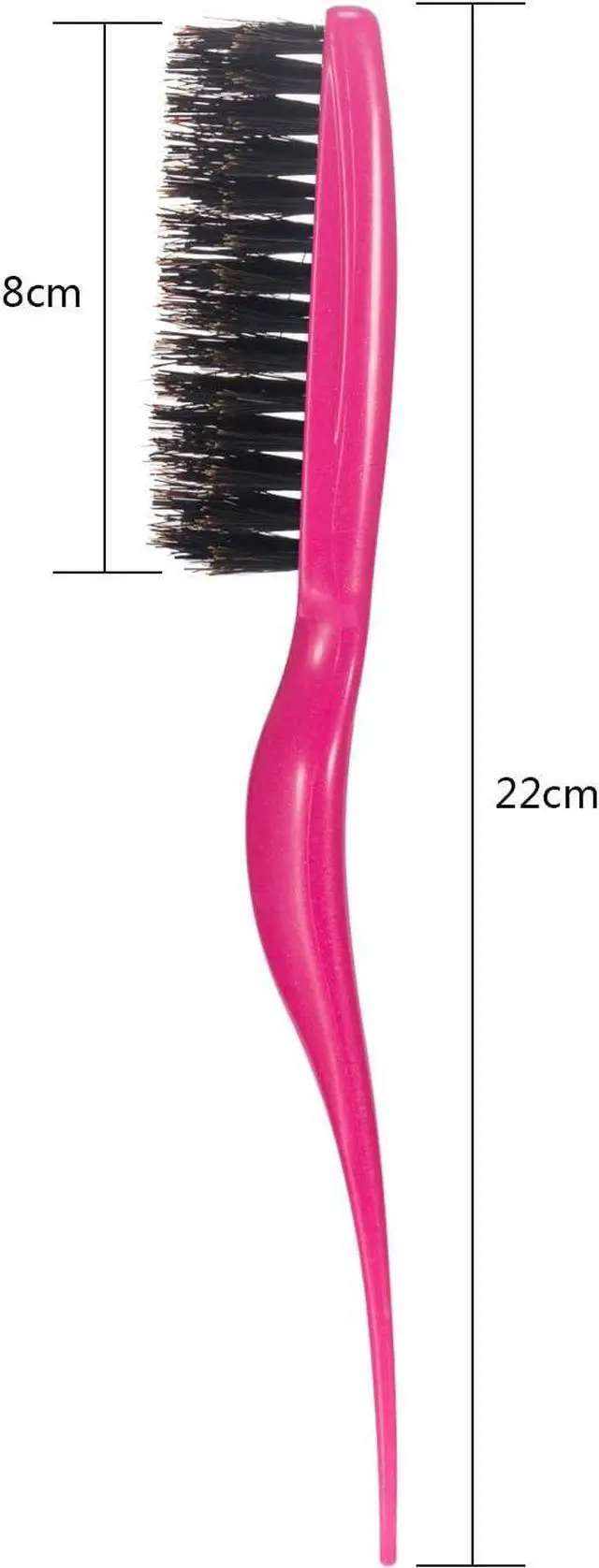 Alt view image 2 of 4 - Frienda 2 Pieces Teasing Hair Brush Slick Back Brush (Fuchsia and Purple) | Boar Bristle Brush Comb, Women Salon Boar, Nylon Bristle, Beauty Styling, Slick Back, Backcombing Tool