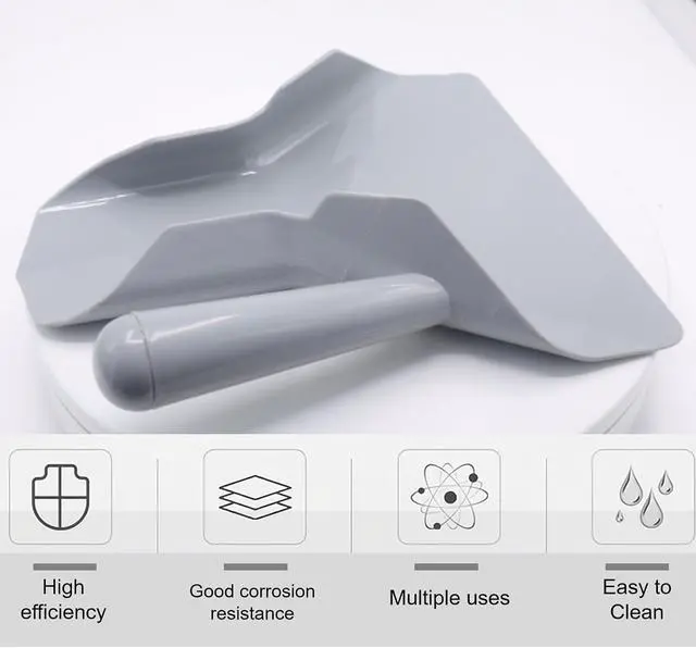 Alt view image 4 of 6 - Polycarbonate French Fry Scoop Right Handle for Ice Candy Snacks | multipurpose scooper, concession food service, popcorn chip bag fill, commercial bar kitchen, ergonomic dual grip handles