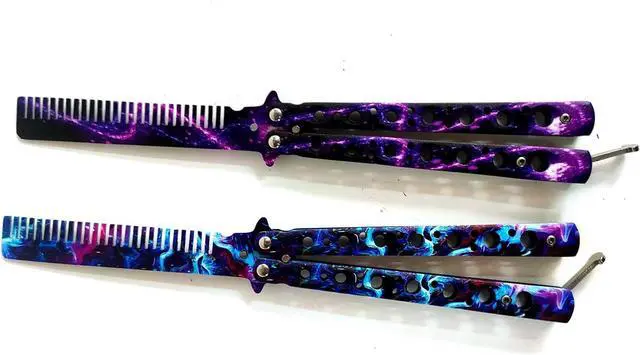 Alt view image 5 of 7 - WANLIAN Beautiful Comb,Beautiful Comb Stainless Steel Folding Practice Combs Hair Styling Tools for Sport Outdoor Use (NO.15)