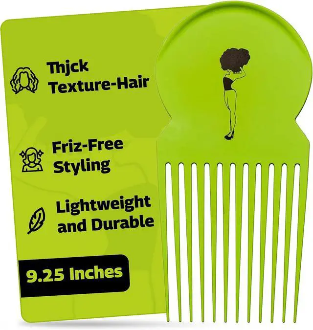 Main image of Pardon My Fro Afro Hair Pick For Men Women Thick Textured Hair 9.25 Inches | Lightweight Durable Tool With Detangling Design, Smooth Styling For Braids Dreads Wavy Hair And Reduces Frizz Effectively.