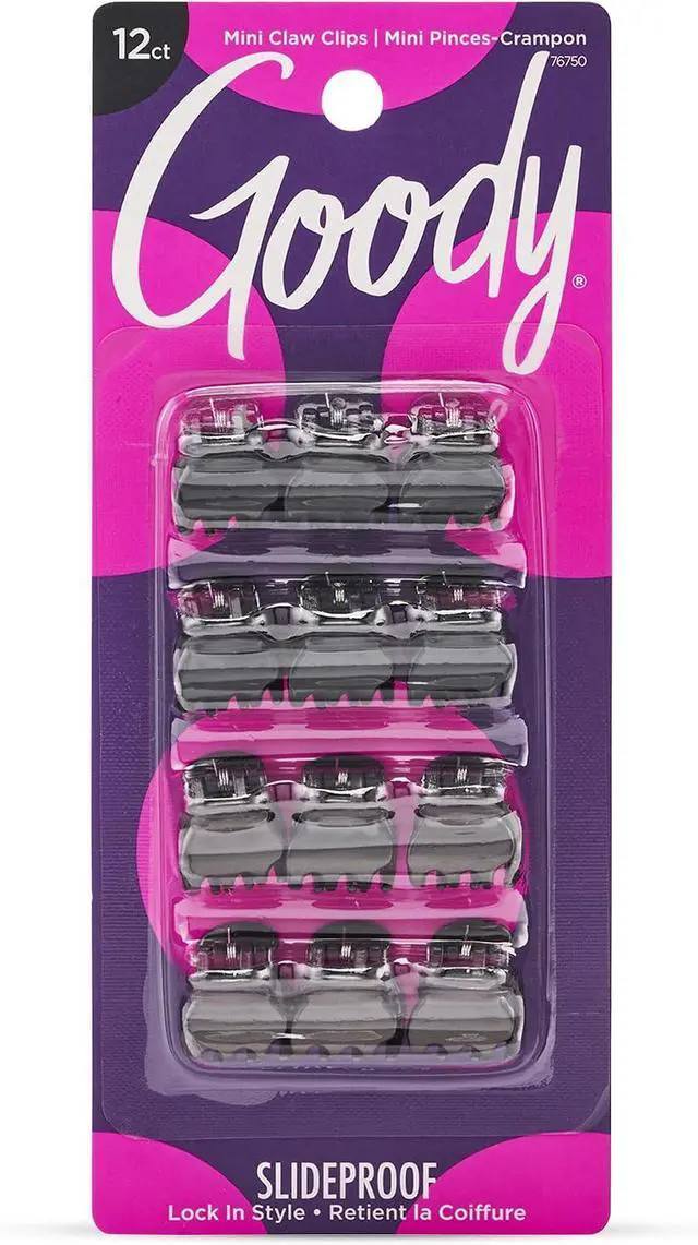 Main image of Goody Mini Claw Clips, Colour Collection , Brunette - Great for Easily Pulling Up Your Hair - Pain-Free Hair Accessories for Women, Men, Boys & Girls 12 Count (Pack of 1)