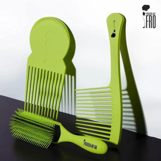 Alt view image 7 of 7 - Pardon My Fro Afro Hair Pick For Men Women Thick Textured Hair 9.25 Inches | Lightweight Durable Tool With Detangling Design, Smooth Styling For Braids Dreads Wavy Hair And Reduces Frizz Effectively.