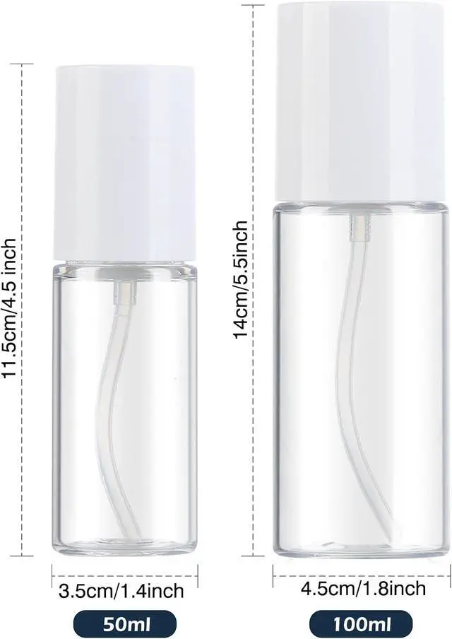Alt view image 2 of 7 - Boenoea Small Pump Bottle 1.7oz/50ml Travel Cosmetic CreamPump Bottles Empty Pump Dispenser for Shampoo Lotion and Cream 2 Pack Clear