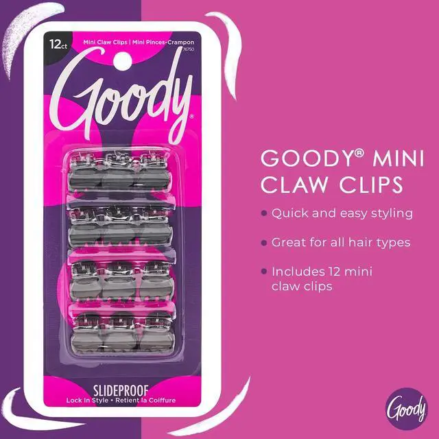 Alt view image 2 of 5 - Goody Mini Claw Clips, Colour Collection , Brunette - Great for Easily Pulling Up Your Hair - Pain-Free Hair Accessories for Women, Men, Boys & Girls 12 Count (Pack of 1)